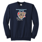Emotional Support Human - German Shepherd - Youth Crewneck Sweatshirt