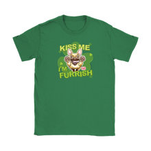 Load image into Gallery viewer, Kiss me I'm furrish - Frenchie - Gildan Womens T-Shirt