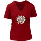 Red Nose Pitbull - District Womens V-Neck for Pit Bull Dog Lovers