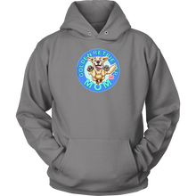 Load image into Gallery viewer, A light grey hoodie with the golden retriever mom design by OMG You're Home! on the front