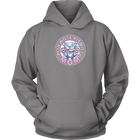 This comfy light grey hoodie features the OMG Blue Nose Pitbull Mom design on the front in full vibrant color.