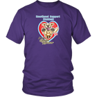 a quality purple men's t-shirt by District featuring the original Golden Retriever artwork by OMG You're Home!