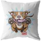 Red Nose Pit Bull Pillow