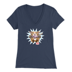 OMG Red Nose Pitbull - Bella Womens V-Neck