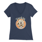 Grey Yorkie v-neck t-shirt by OMG You're Home