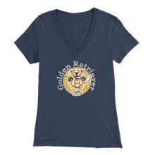 Load image into Gallery viewer, Golden Retriever - Bella Womens V-Neck