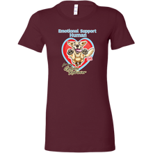 Load image into Gallery viewer, A women's maroon shirt with the OMG You're Home Golden Retriever design on the front