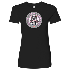 Next Level Womens black Shirt featuring the OMG You're Home! Boston Terrier design with