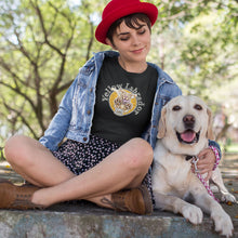 Load image into Gallery viewer, a woman with a yellow labrador dog