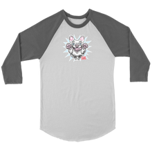 Load image into Gallery viewer, White French Bulldog - Frenchie - Canvas brand Unisex 3/4 Raglan