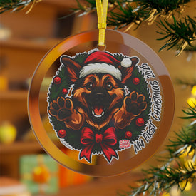 Glass Ornaments, German Shepherd Puppy My First Christmas Ornament, Holiday Decor, Christmas Gift, Dog Lover Gift, Tree Decoration