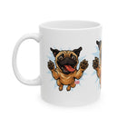 Pug Lover's Ceramic Mug - Fun Dog Mug for Pet Lovers, Coffee Cup, Gifts for Dog Owners, Funny Pet Mug, Cute Pug Design