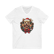 Load image into Gallery viewer, Joyful Christmas Yorkie Tee, Holiday T-Shirt, Festive Pet Shirt, Merry Christmas Top, Unisex Dog Lover Gift