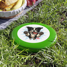 Load image into Gallery viewer, Happy Border Collie Illustration Frisbee | Dog Throwing Disc