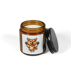 Happy Shiba Inu Puppy Illustration Candle | Amber Jar Soy Candle