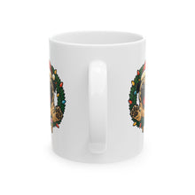 Load image into Gallery viewer, Festive Pug Ceramic Mug - Holiday Gift, Cute Pet Lover Mug, Christmas Mug, Coffee Cup, Dog-Themed Drinkware