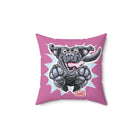 Black Labrador Mom Pillow | Cute Jumping Black Lab Decorative 2-Sided Throw Pillow