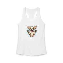 Load image into Gallery viewer, Chihuahua Racing Tank, Dog Lover Graphic Tee, Happy Pet Sleeveless Shirt, Excited Chiwawa Top, Dog Print Workout Singlet
