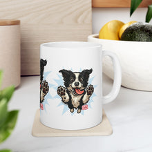 Load image into Gallery viewer, Cheerful Border Collie Dog Lover Mug | Perfect Gift for Pet Owners, Funny Dog Coffee Cup, Ceramic Mug, Animal Lover's Gift, Home Decor