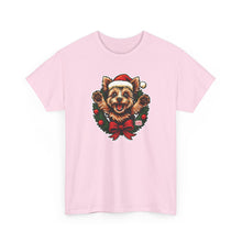Load image into Gallery viewer, Christmas Yorkie Dog T-Shirt, Holiday Pet Tee, Unisex Graphic Tee, Cute Dog Lover Gift, Santa Dog Shirt, Christmas Apparel