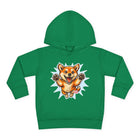Toddler Hoodie — Playful Jumping Shiba Inu Puppy