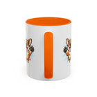 Excited Leaping Corgi  Accent Coffee Mug - Cute Dog Lover Gift (11oz)