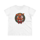Festive Vizsla Dog Lover's Tee, Cute Animal T-Shirt, Holiday Gift, Casual Wear, Fun Christmas Design, Wreath Print Top