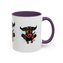 Load image into Gallery viewer, Dachshund Jumping Dog Accent Coffee Mug Cute Wiener Dog Gift (11oz)