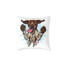 Load image into Gallery viewer, Fun German Shorthaired Pointer Dog Square Canvas Pillow