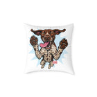 Fun German Shorthaired Pointer Dog Square Canvas Pillow