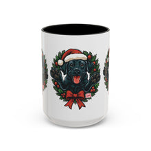 Load image into Gallery viewer, Christmas Black Labrador Dog Coffee Mug, Holiday Mug, Pet Lover Gift, Festive Black Mug, Dog-Themed Drinkware