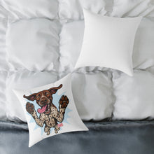 Load image into Gallery viewer, Fun German Shorthaired Pointer Dog Square Canvas Pillow