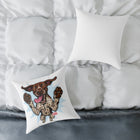 Fun German Shorthaired Pointer Dog Square Canvas Pillow