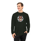Red and White Border Collie Illustration Long Sleeve Shirt | Dog Art