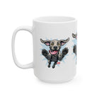 Happy Jumping Weimaraner Dog Mug | Playful Dog Illustration Ceramic Mug