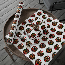 Festive German Shepherd Puppy Wrapping Papers for Special Occasions, Holiday Gift Wrap, GSD Lover Gift Wrap, Christmas Wrapping Paper