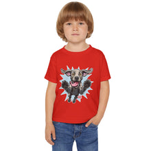 Load image into Gallery viewer, Happy Jumping Weimaraner Dog Toddler T-shirt | Playful Puppy Illustration