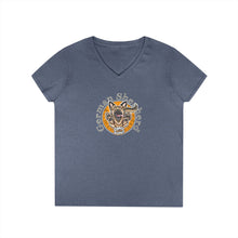 Load image into Gallery viewer, German Shepherd Graphic Tee – Ladies V-Neck Dog Lover Shirt