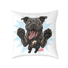 Load image into Gallery viewer, Happy Cane Corso Dog Canvas Pillow, Pet Decor, Dog Lover Gift, Fun Home Accent, Playful Throw Pillow