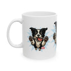 Cheerful Border Collie Dog Lover Mug | Perfect Gift for Pet Owners, Funny Dog Coffee Cup, Ceramic Mug, Animal Lover's Gift, Home Decor