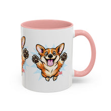 Load image into Gallery viewer, Corgi Coffee Mug - Cute Happy Corgi Accent Mug (11oz)