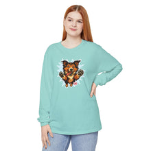 Load image into Gallery viewer, Happy Collie Dog Design Long Sleeve T-Shirt for Dog Lovers