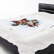 Load image into Gallery viewer, Playful Red Border Collie Dog Plush Blanket, Cozy Pet Blanket, Adorable Dog Lover Gift, Soft Throw for Home Decor, Pet Adoption Gift