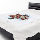 Playful Red Border Collie Dog Plush Blanket, Cozy Pet Blanket, Adorable Dog Lover Gift, Soft Throw for Home Decor, Pet Adoption Gift
