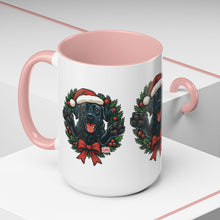 Load image into Gallery viewer, Christmas Black Labrador Dog Coffee Mug, Holiday Mug, Pet Lover Gift, Festive Black Mug, Dog-Themed Drinkware