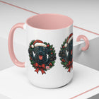 Christmas Black Labrador Dog Coffee Mug, Holiday Mug, Pet Lover Gift, Festive Black Mug, Dog-Themed Drinkware
