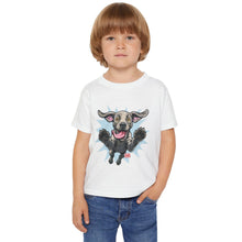 Load image into Gallery viewer, Happy Jumping Weimaraner Dog Toddler T-shirt | Playful Puppy Illustration