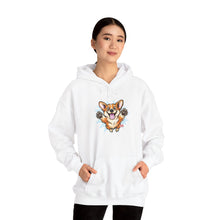 Load image into Gallery viewer, Happy Corgi Jumping hoodie | Cute Dog Illustration Hoodie