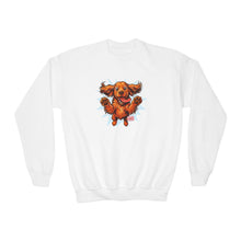 Load image into Gallery viewer, Happy Leaping Cocker Spaniel Sweatshirt | Youth Crewneck