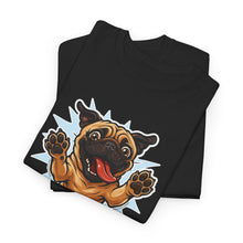 Load image into Gallery viewer, Playful Pug Unisex Tee - Fun Pet Lover T-Shirt, Gift for Dog Owners, Casual Attire, Animal Enthusiast Apparel, Cute Graphic Tee